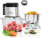 Hachoir électrique 2L, Robot culinaire à 3 vitesses avec 2 bols et 2 jeux de lames à deux niveaux, hachoir à viande et légumes 400W pour viande, légumes, fruits et noix (RC2)