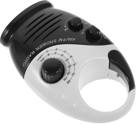 Gadpiparty Kleiner Duschradio Tragbar Kleines Badezimmerradio Schwarz Kompakt Robust Portable Badezimmer Radio