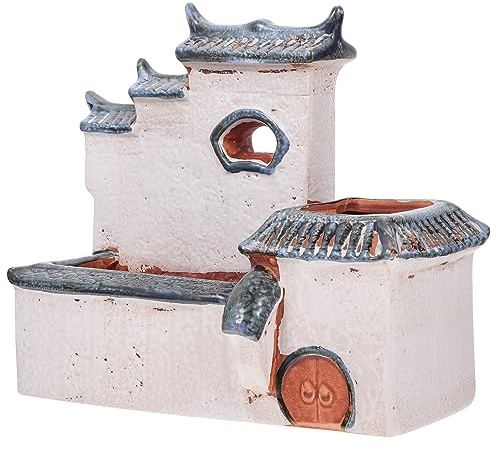 UPKOCH Vaso Forma Di Casa in Ceramica Contenitore Per Piante Grasse Vaso Da Fiori Per Giardinaggio Decorazione Per Casa Ufficio e Cortile