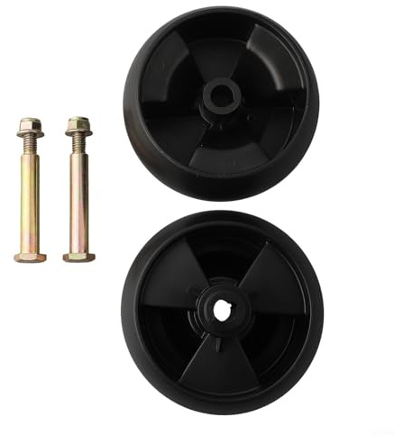 Gettimore 2Pcs 5Inch Deck Wheels With Axle Bolts For Hustler For Murray For Ride On Lawn Mower Garden Tractor Replacement Kit Smooth Operation