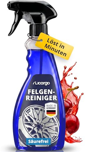 LICARGO FerroActive Felgenreiniger (750 ml) säurefrei mit Wirkindikator - kraftvolle Felgenpflege für Alufelgen, Stahlfelgen & Chromfelgen - pH-hautneutral, materialschonend - Auto Felgen, Rim Cleaner