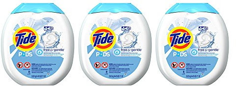 Tide Pods Free & schonend ER Turbo Waschmittel Pacs 81-load Badewanne 3Pack (Free & Gentle)
