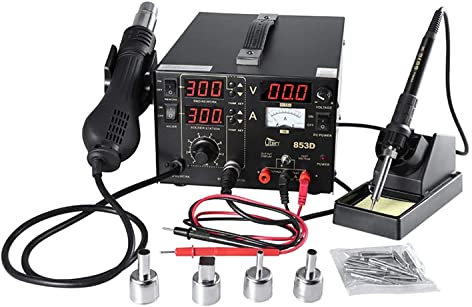 Saldatore a Stagno Professionale Stazione di Saldatura a Temperatura Regolabile con Display LCD