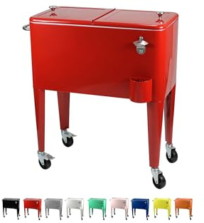 Kailua Cooler – kylbox, kylvagn, dryckeskylare (röd)