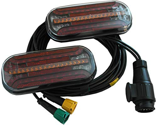 Fristom LED Rückleuchten-Set Anhänger - dynamischer Laufblinker - 5m 13-polig - 12/24 V