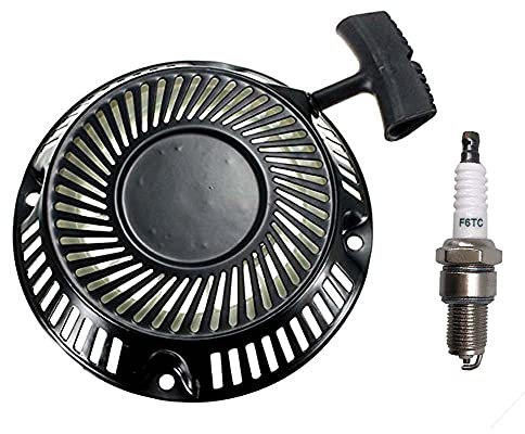 Seilzugstarter mit Zündkerze Satz passend für Rasenmäher Einhell BG-PM 46 S 2,75kW / 3,75PS / BG-PM 46 SE Reversierstarter