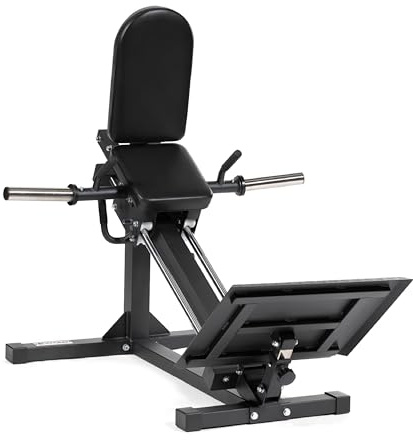 Titan Fitness Plate-Loaded Dedicated Linear Hack Squat Press Machine, 700 LB Sled Carriage, Compact Leg Press