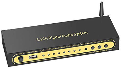 Decodificatore Audio, decodificatore Audio 5.1, convertitore da Digitale ad analogico, U Disk Cavo coassiale Arc in Fibra Bluetooth 5.0 HDMI, Supporto per Lettore Blu-Ray PS Comput