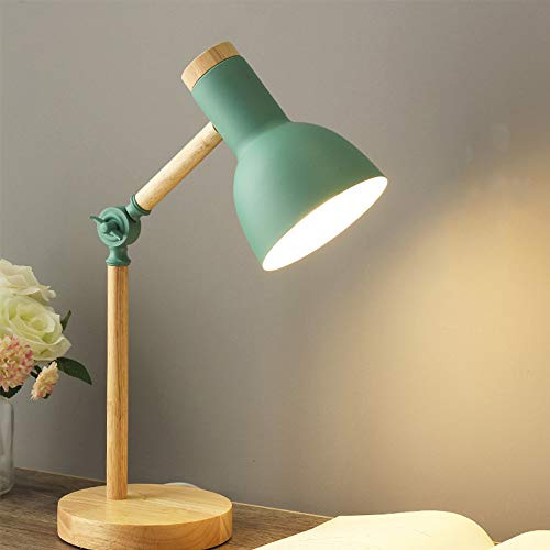 Mengjay Schreibtischlampe Retro, E27 Tischlampe Wohnzimmer Leselampe Schwenkbar mit Schwanenhals für Schlafzimmer Kinderzimmer Lesezimmer,Arbeitsleuchte,Bürolampe, Nachttischlampe (Grün)