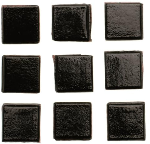 CREATIV DISCOUNT Mosaiksteine aus Glas, quadratisch, 10x10x2 mm, 100 g, ca. 140 Stück, Schwarz