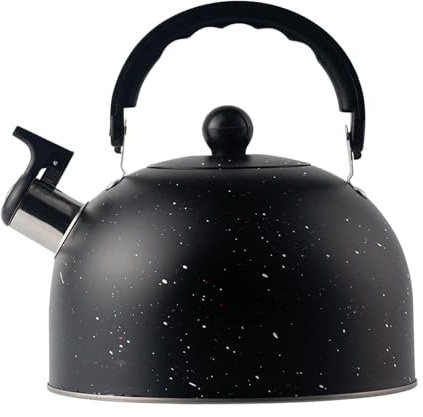 con silbato, hervidor de té caliente de 2,5 litros con silbato fuerte, hervidor de agua de acero inoxidable, hervidor antioxidante para café de ebullición rápida, para la cocina