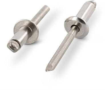 NOLDAR | Remaches ciegos en ACERO INOXIDABLE con cabeza estándar. Medida: 4,8 x 16 mm. (50 unidades)