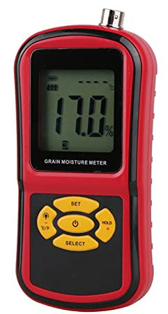 Feuchtigkeitsmesser Digital LCD-Getreide-Feuchtigkeitszähler GM640 mit Messsonden-Tester for Maisweizen-Reis-Bohnenweizen-Hygrometer-Feuchtigkeits-Instrument