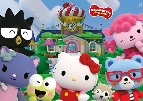 Ravensburger Kinderpuzzle 12004076 - Spaß in Cherry Town - Bodenpuzzle mit 24 großen Puzzleteilen, für Hello Kitty-Fans ab 3 Jahren | Hello Kitty Bodenpuzzle mit 24 Teilen, lehrreich und lustig, ideal als originelles Geschenk für Kinder ab 3 Jahren.