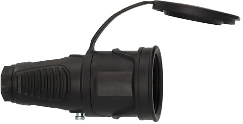 Brennenstuhl Frizione in gomma con contatto di protezione 230 V/16 A (frizione Schuko per uso esterno IP54, con tappo di protezione)