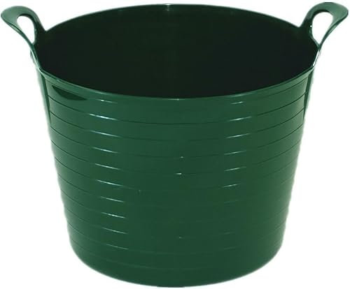 Easy Shopping® 45 Litre Large Flexi Tub Multipurpose Storage Solution for Home Garden Flexible Plastic Rubber Container Bucket In Several Colour MADE IN U.K. (Green)