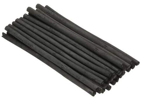 PATIKIL 4-5mm Willow Charcoal Sticks, 25 Pack Vine Sketch Drawing Charcoal Pencil Art Supplies for Sketching Shading Painting Artist Beginner Art Sketch, Black
