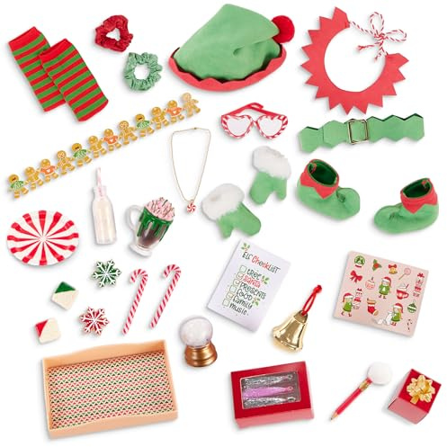 Our Generation – Calendario degli elfi a sorpresa – Accessori per bambole da 46 cm – Calendario dell'Avvento con 24 giorni di regali – Giocattolo per bambini dai 3 anni in su