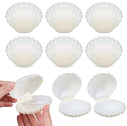 BESTYASH Süßigkeitenboxen Kleine Geschenkboxen in Muschelform 30 Stück Muschel aus Pp mit Dekorativem Muschelkästchen Design für Party und Hochzeit