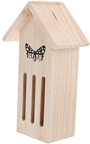 Toyvian Outdoor Wooden Insect House Assembled Shelter for Design Safe Environment for Pollinators Standing Insect Hotel