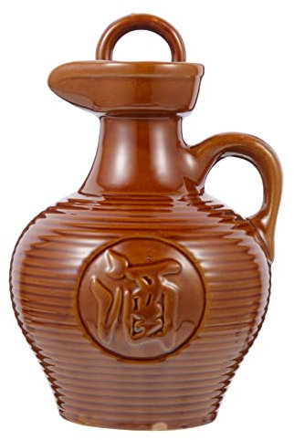 Ipetboom Jarra de Vino de Cerámica Marrón de 500Ml, Hervidor Práctico y Duradero Diseño Simple y Elegante para Uso Hogar