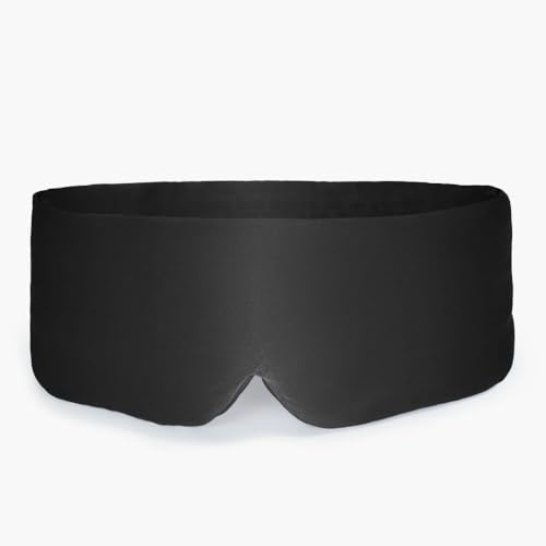 BOLLSEN Masque de Sommeil en Soie – 100% Soie de Mûrier, Ultra-Doux, Respirant, Réglable, Obscurité Totale – Bleu Marine, Quartz Rose, Noir Profond – Disponible en Pack Simple ou Multi-Pack