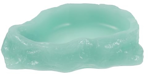 FIXOSHEE Ciotola Acqua Rettili in Resina Luminosa Resistente e Antiribaltamento per Alimentazione Tartarughe e Piccoli Animali per Terrari e Rettili