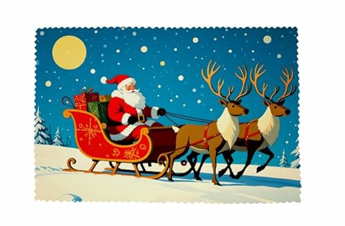 U24 Brillenputztuch Weihnachten Motiv Nr. 3 Glasreinigungstuch Microfasertuch