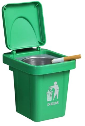 Space Saving Ashtray Wall Mount Home Decors Miniature Dustbin Stainless Steel Inner Bucket For Home Office Use Decorative Wall Ashes Tray