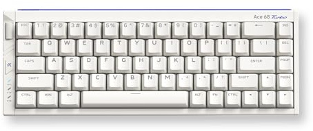 MCHOSE Ace68 Turbo HE Clavier Gaming, Ultra-Rapide 16KHz | Tout Aluminium, Précision 0,001mm, 256K Scan Rate, Rapid Trigger, Activation Réglable, Filaire, RGB, SOCD, Macro, Blanc