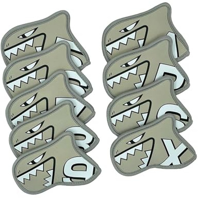rongweiwang Neoprenklubbskydd för golfklubbor – Mot damm och vatten Golfklubbskydd för järnklubbor Herr Putters Vattentätt klubbfodral Skyddande klubbskydd, Grå, 14x10 cm