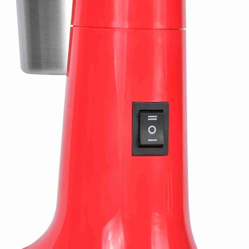 Fdit Máquina de Batidos, Batidora Eléctrica de Doble Cabezal para café, Cócteles, Comida para Bebés, con Motor de Cobre Puro de 100 W, sin Cuchillas Más Segura, ABS de Acero (Enchufe europeo 220V)