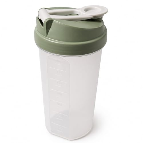 Terryshop74® Shaker Proteine 750 ml con Scala Graduata, Bottiglia Miscelatore con Tappo Ermetico Anti-Perdita, Senza BPA, Ideale per Palestra, Fitness e Sport (Vari Colori) (Verde)