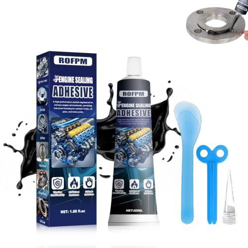 Sigillante per Motore Nero, Rtv In Silicone, da -40 ℃ A +300 ℃, Resistente All'Olio, Resistente Al Calore, Sigillante per Radiatore, Ad Alta Temperatura, per Auto E Moto, per Cambio Della Testa