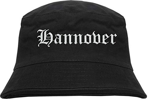 HB_Druck Hannover Fischerhut - Bucket Hat - Bestickt - Schwarz L/XL