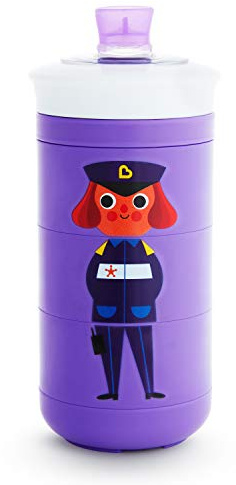 Munchkin Twisty Mix & Match Trinkbecher mit Schnabel und Motiven, Violett, 266 ml