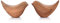 Indus Lifespace Acacia Wood Bird Statues Set Home Décor Bird Sculpture for Living Room, Bathroom, Office Modern Style Birds Decorative Ornaments (11.43cm x 5.08cm x 6.35cm)
