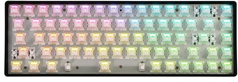 DrunkDeer G65 Rapid Trigger Mechanische Tastatur Magnetschalter Gaming RGB Kompakt 65% Größe Verkabelt 68 Tasten Barebone Keine Tastenkappe Schwarz