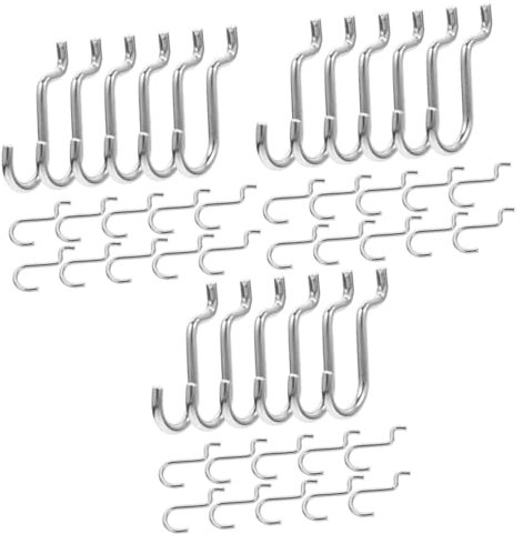 DOITOOL Lot De 3 Robustes En Métal Pour Panneaux Perforés De Rangement Pour Garage 20 Pièces X 3