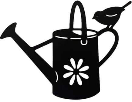Luxshiny Metal Wanddeko Gießkanne Mit Vogelmotiv Einzigartige Wandkunst Für Garten Und Innenräume Kreative Dekoration Für Wohnzimmer Terrasse Und Partys