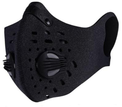 BEAHING Aktivkarbonstaubmaske, Anti -Pollen -Allergene Gesichtsmaske, PM2.5 -Filtratabgasmaske, faltbare Halbmaske für den Lauf von Radfahren im Freien, Schwarze