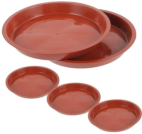 MERRYHAPY 5stücke Kunststoff Pflanzentabletts Für Drinnen Pflanzenuntersetzer Ohne Topfuntersetzer Für Pflanzen Blumentopftabletts Aus Strapazierfähigem Material Gartenprojekte Und Heimdekor