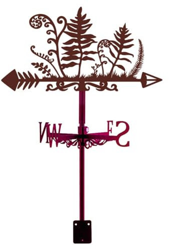 SUPERDANT Girouette de Jardin Exterieur pour Girouette de Toit de Maison Style Fougère Vintage Girouettes en Métal Indicateur de Direction du Vent Girouette de Toit Deco Jardin Exterieur