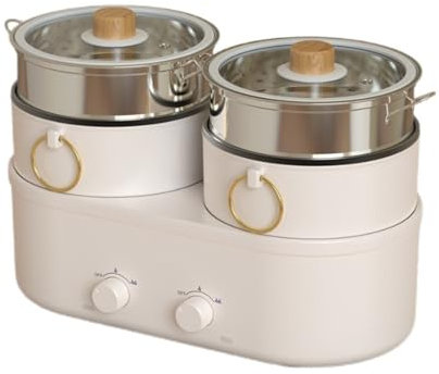 Slow Cooker per uso domestico, pentola elettrica divisa, pentola elettrica multifunzionale, pentola elettrica, 2 temperature regolabili,A