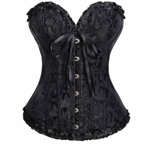 KUIH Women's Bustiers & Corsets Sale Lace Up Satin Corset Top for Women UK Underbust Bustier Corset Ladies Waist Corset Basques for Women UK Overbust Corset Halloween Costume Pink Corset White Corset