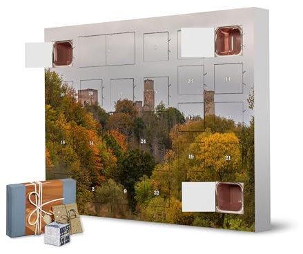 Adventskalender XXL mit Pralinen von Ferrero Die Ruine Brandenburg im Werratal artboxONE Adventskalender Natur