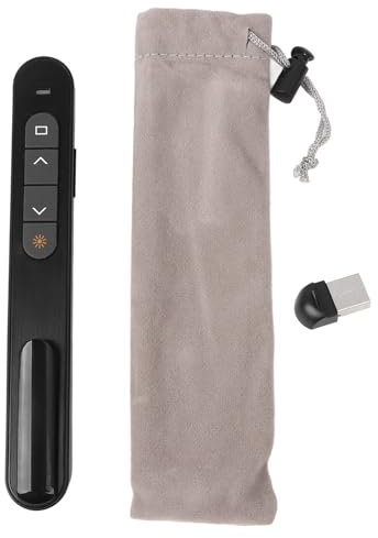 Clicker de Presentación USB, Presentador Remoto Smart Board Clicker Computadora de Presentación de Diapositivas con Puntero Láser Lápiz Electrónico Infrarrojo con Batería Control