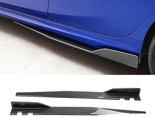 FFSWQAZ4A1 Auto Seitenschweller für VW Caddy 2004-2008 2009 2010 2011 2012 2013 2014 2015 2016 2017 2018 2019 2020, Anti Kratz Diffusor Winglet Wings Bumper Kit Auto Zubehör,Carbon Fiber Color