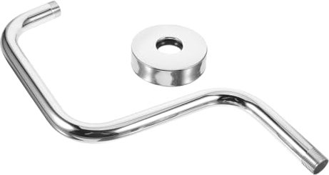 jojofuny Stainless Steel Shower Elbow Wall-Mounted Shower Head Arm Flange for Concealed Installation Replacement Arm for Bathroom