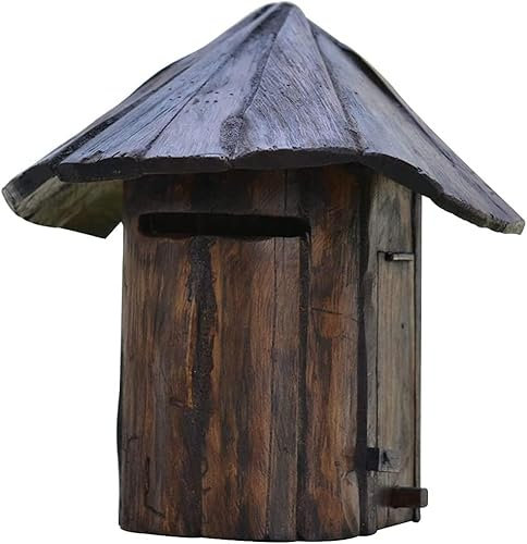 AYCDL Cassetta dei Suggerimenti, Cassetta della Posta, Cassetta delle Chiavi, in Legno Rustico, da Parete, Resistente alle intemperie, Adatta per la Decorazione della casa(Marrone-35x16x32cm)